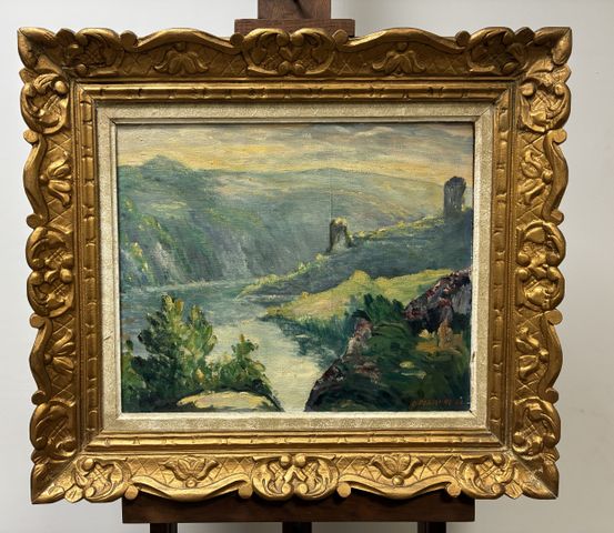 Gilbert PERSONNE (1900-1981) « Ruine de Crozant ». Huile sur toil...