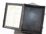 a black box with a list of items inside of it