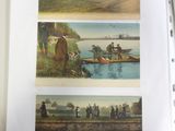 three pictures of people on a boat in the water