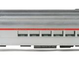 a silver and red train on a white background
