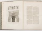 an open book with a drawing of a doorway in the middle of it