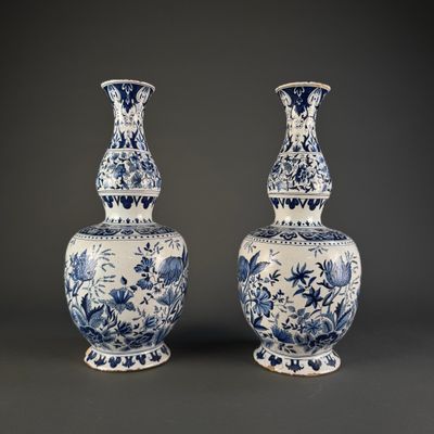 paire de vases chinois bleus et blancs