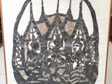 a picture of a black and white picture of a purse