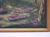 a picture of a painting of a field of flowers
