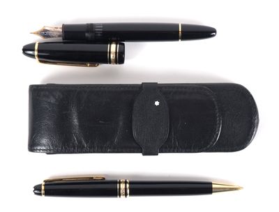 two pens and a pen case sitting next to each other on a white surface
