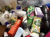 a suitcase full of various items that are in it