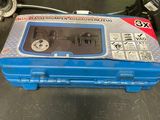 a blue box that has a power strip in it