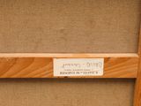 a picture of a wooden frame with a sign on it