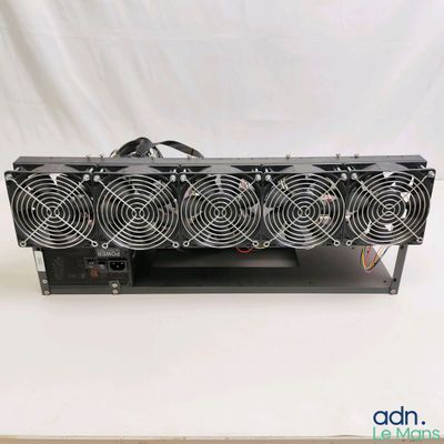 a close up of a computer power supply unit with four fans