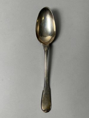 Cuillère en argent du modèle double filets. - Photo 1