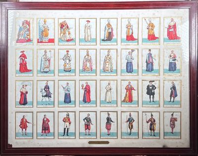 an image of a framed picture of people dressed in medieval clothing