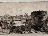 an image of a drawing of a castle on a hill
