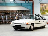 a white car that is parked in a garage