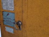 a door that has a bunch of signs on it