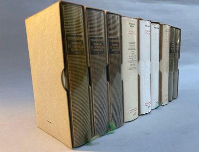 a lot of books that are sitting in a row