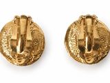 pair of gold - plated clip earrings, by cartier