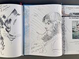 a picture of a book with a drawing of a woman