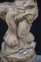 magnifique grand lampadaire en bois sculpté - soutenu par un… (photo 6)