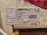 a label on the back of a machine that is sitting on the ground