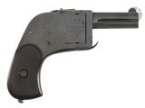 a close up of a gun on a white background with a white background
