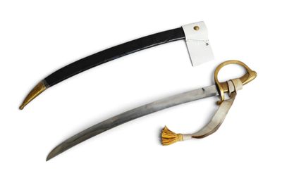 une paire de deux épées sur fond blanc, avec une poignée dorée