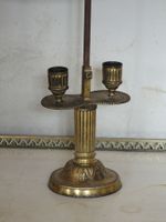 PAIRE DE PETITES LAMPES BOUILLOTTES à deux lumières en bronz… (photo 3)