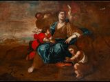 an image of a painting of a woman holding a child