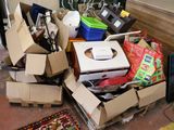 a pile of boxes that are sitting on the floor
