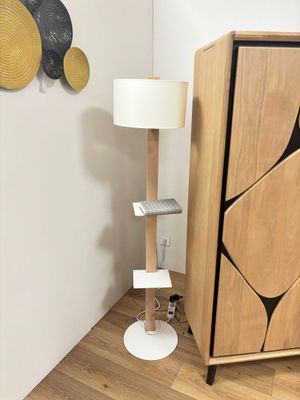 Lampadaire MOBILIER DE FRANCE porte livres en métal laqué bl… - Photo 1