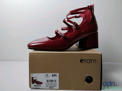 Chaussures pour femme Eran, neuves, en vernis rouge
