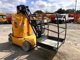 a forklift that is parked in a parking lot