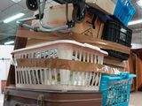 many boxes stacked on top of each other in a room