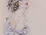 drawing of a lady in a hat and dress with the words lady chatter