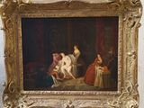 a picture of a painting on the wall of a room