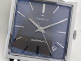 a picture of a wrist watch with a blue face