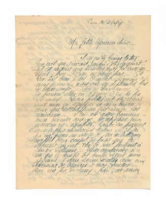 une lettre manuscrite du président des états-unis