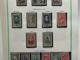 an old book with a bunch of different stamps on it