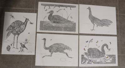 Marcel LE COUËDIC (1940-2023) - ensemble de 5 lithographies …