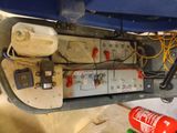 a close up of an electrical panel on the back of a vehicle
