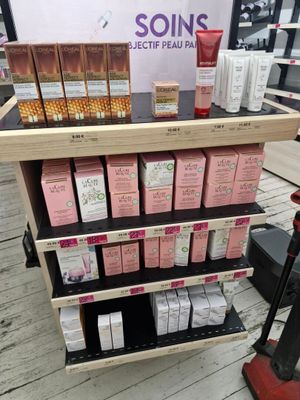 a display of skin care products for sale in a store