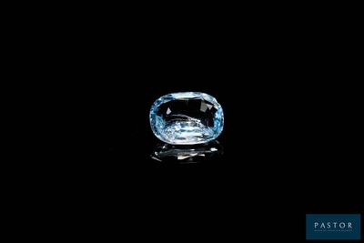 a blue diamond on a black background