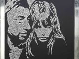 une photo d'une photo en noir et blanc représentant un homme et une femme