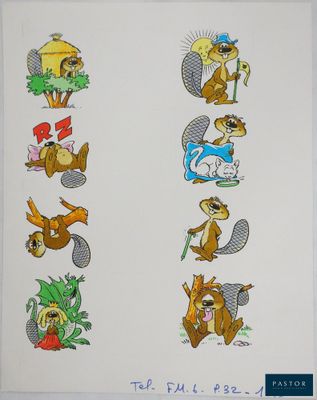 an image of a picture of a picture of animals and letters