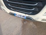 a close up of a truck with a license plate on it