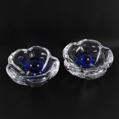 Paire DE Cendriers OU Vide-Poche EN Forme DE Fleur, Daum Fra…