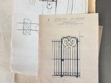 a drawing of a gate on a piece of paper