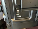 a close up of a door handle on a bus