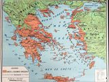 an old map of greece and the aegeans showing the location of major cities