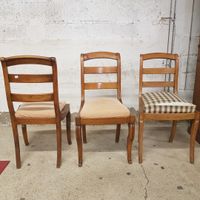 Paire de chaises, pieds antérieurs en jarret - Epoque Restau…