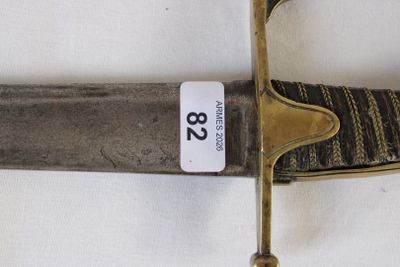 Sabre de cavalerie type chasseur à cheval, monture laiton à …